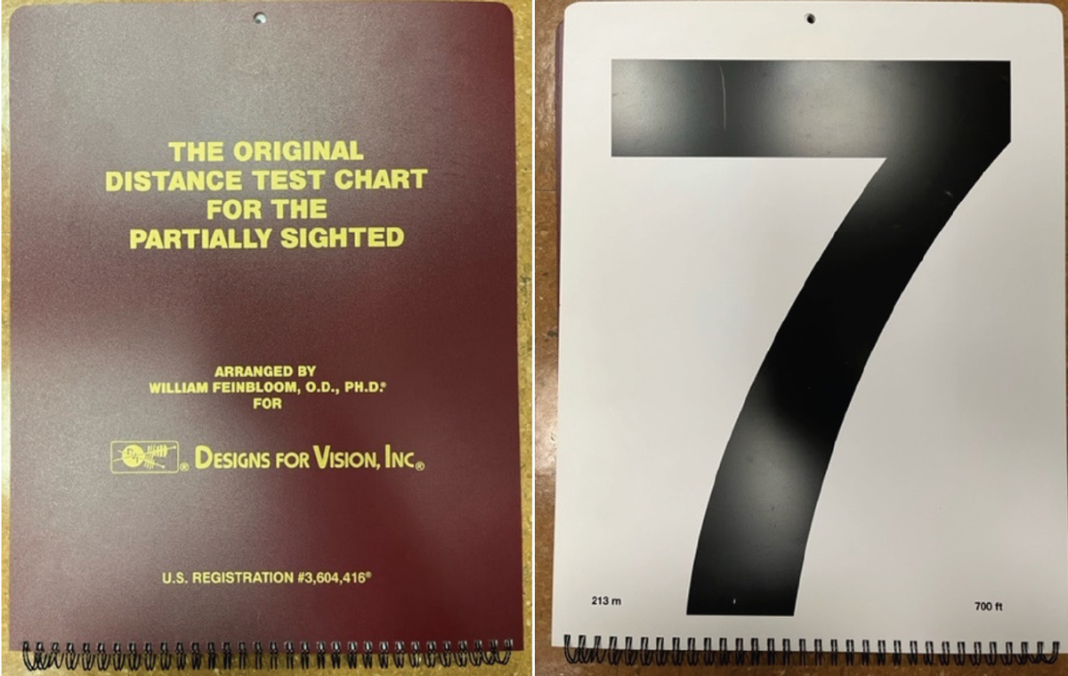 Fig. 2. The Feinbloom Distance Test Chart for the Partially Sighted.