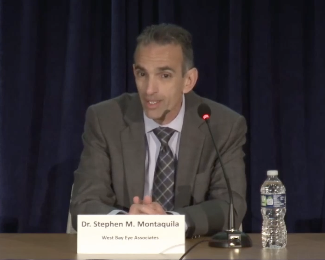 Stephan Montaquila, OD, president of the West Bay Eye Associations in Warwick, RI, and member of the AOA Federal Relations Committee, presented several points to the FTC about the potentially deleterious effects that the proposed Eyeglass Rule changes could have on OD and MD practices. 