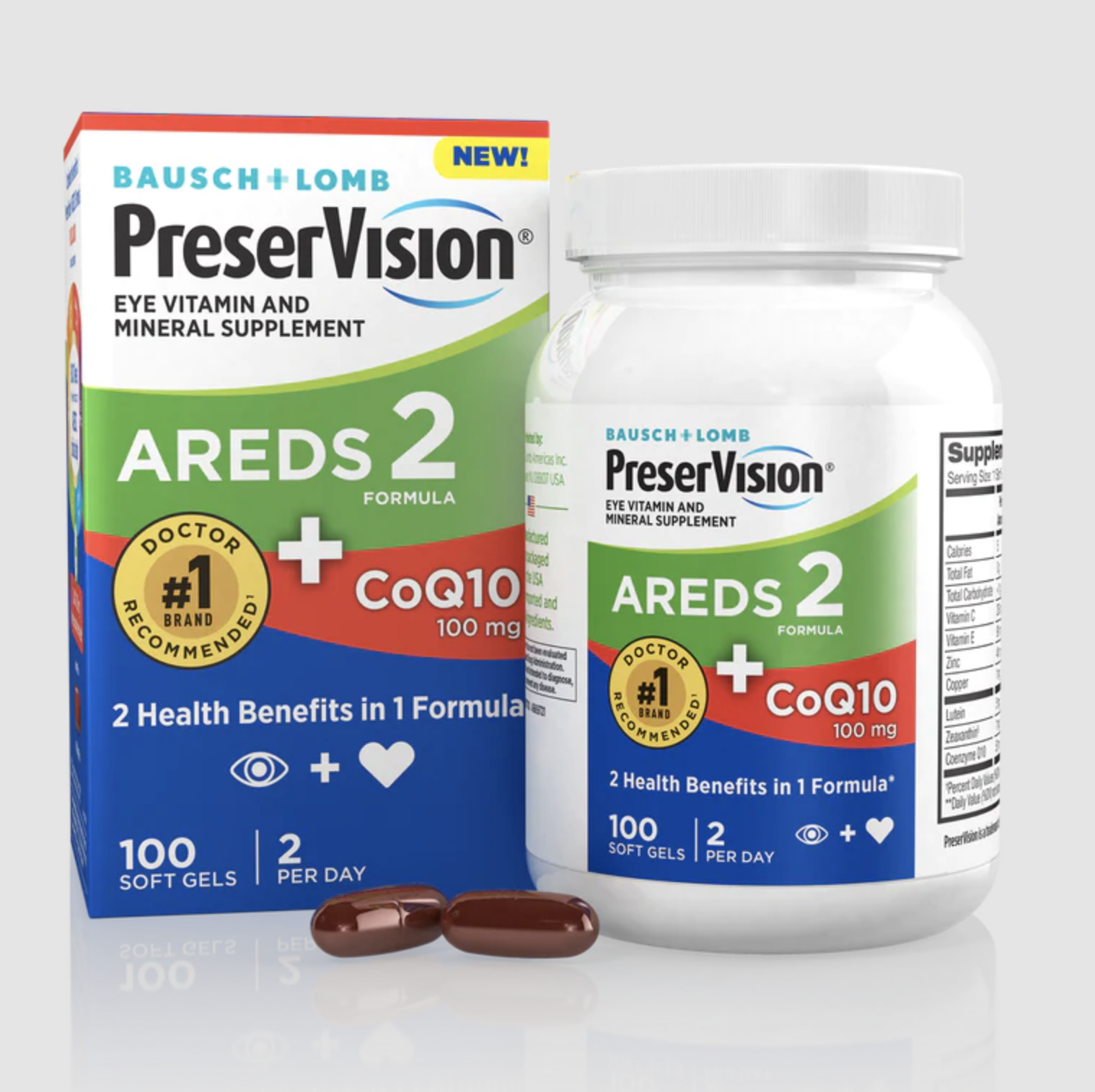 B+L now offers an AREDS 2 vitamin with CoQ10 to support heart health. 