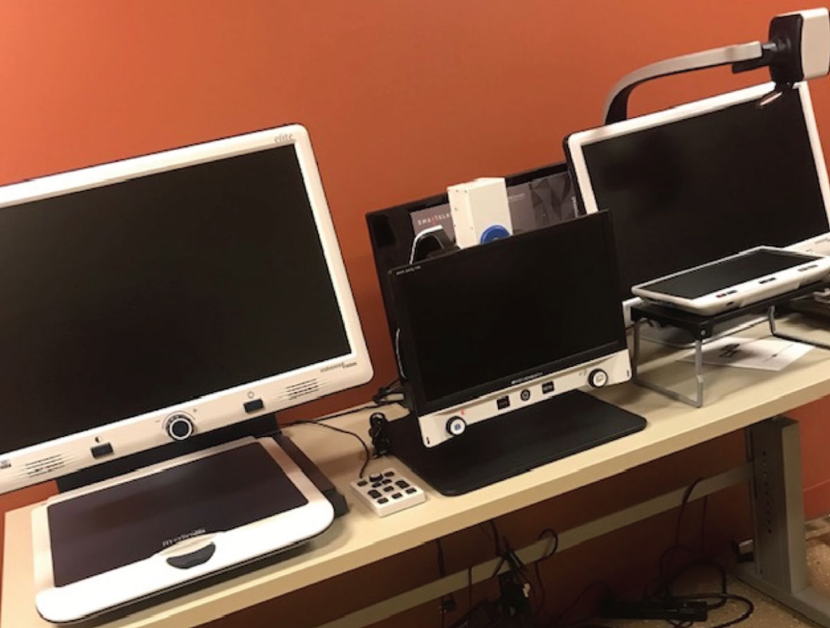 Fig. 3. Left to right: Distance-enhancement interfaces corresponding to the aforementioned binocular telescope, monocular telescope and Max TV glasses of Fig. 2, respectively.